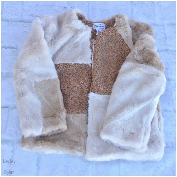 FOR THE REPUBLIC Chic Faux Mixed Fur Jacket Coat - Picture 10 of 12